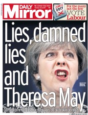 Daily Mirror () Newspaper Front Page for 8 June 2017