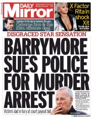 Daily Mirror () Newspaper Front Page for 8 July 2015