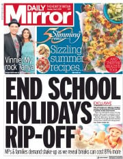 Daily Mirror () Newspaper Front Page for 8 July 2019
