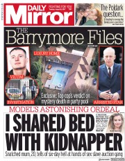 Daily Mirror () Newspaper Front Page for 8 August 2017