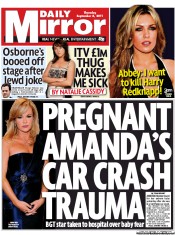 Daily Mirror () Newspaper Front Page for 8 September 2011
