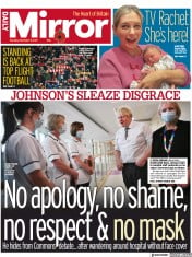 Daily Mirror () Newspaper Front Page for 9 November 2021