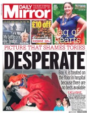 Daily Mirror () Newspaper Front Page for 9 December 2019