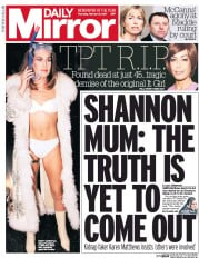 Daily Mirror () Newspaper Front Page for 9 February 2017