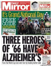 Daily Mirror () Newspaper Front Page for 9 April 2016