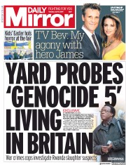 Daily Mirror () Newspaper Front Page for 9 April 2019