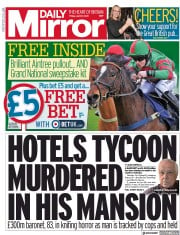Daily Mirror () Newspaper Front Page for 9 April 2021