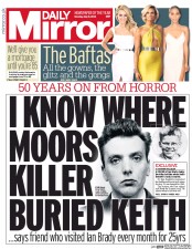 Daily Mirror () Newspaper Front Page for 9 May 2016