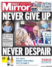 Daily Mirror () Newspaper Front Page for 9 May 2020