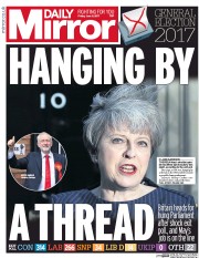 Daily Mirror () Newspaper Front Page for 9 June 2017