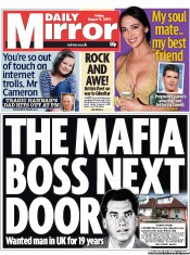 Daily Mirror () Newspaper Front Page for 9 August 2013