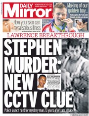 Daily Mirror () Newspaper Front Page for 9 August 2016