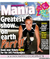 Daily Mirror () Newspaper Front Page for 9 September 2011