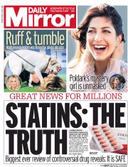 Daily Mirror () Newspaper Front Page for 9 September 2016