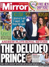Daily Mirror () Newspaper Front Page for 9 September 2021