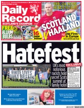 Daily Record () Newspaper Front Page for 10 October 2022