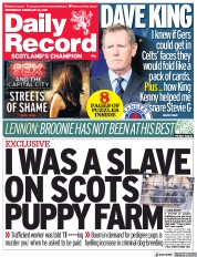 Daily Record () Newspaper Front Page for 10 February 2021
