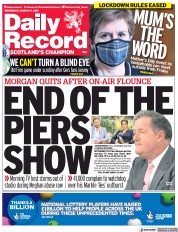 Daily Record () Newspaper Front Page for 10 March 2021