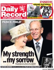 Daily Record () Newspaper Front Page for 10 April 2021