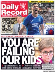 Daily Record () Newspaper Front Page for 10 August 2022
