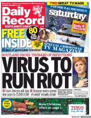 Daily Record () Newspaper Front Page for 11 December 2021