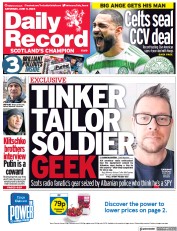 Daily Record () Newspaper Front Page for 11 June 2022