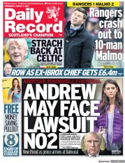 Daily Record () Newspaper Front Page for 11 August 2021