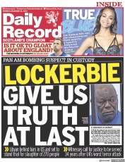 Daily Record () Newspaper Front Page for 12 December 2022