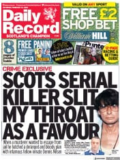 Daily Record () Newspaper Front Page for 12 February 2022