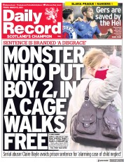 Daily Record () Newspaper Front Page for 12 March 2021
