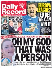 Daily Record () Newspaper Front Page for 12 March 2022