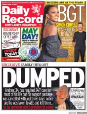 Daily Record () Newspaper Front Page for 12 April 2022