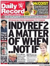 Daily Record () Newspaper Front Page for 12 May 2021