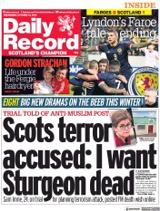Daily Record () Newspaper Front Page for 13 October 2021
