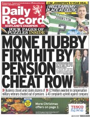 Daily Record () Newspaper Front Page for 13 December 2022