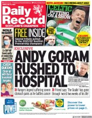 Daily Record () Newspaper Front Page for 13 May 2022