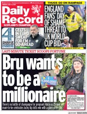 Daily Record () Newspaper Front Page for 13 July 2021