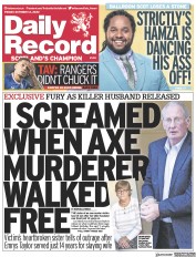 Daily Record () Newspaper Front Page for 14 October 2022