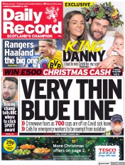 Daily Record () Newspaper Front Page for 14 December 2021