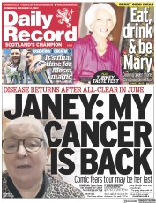 Daily Record () Newspaper Front Page for 14 December 2022