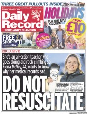 Daily Record () Newspaper Front Page for 14 January 2023