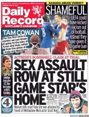 Daily Record () Newspaper Front Page for 15 April 2021