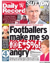 Daily Record () Newspaper Front Page for 16 February 2021