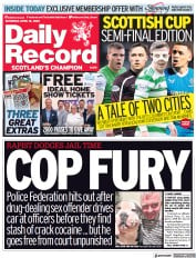 Daily Record () Newspaper Front Page for 16 April 2022