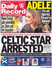 Daily Record () Newspaper Front Page for 16 August 2022