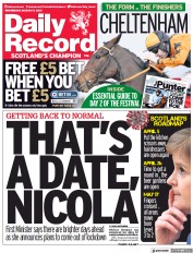 Daily Record () Newspaper Front Page for 17 March 2021
