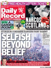 Daily Record () Newspaper Front Page for 17 May 2021