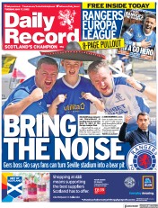 Daily Record () Newspaper Front Page for 17 May 2022