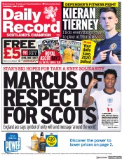 Daily Record () Newspaper Front Page for 17 June 2021