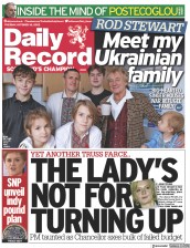 Daily Record () Newspaper Front Page for 18 October 2022
